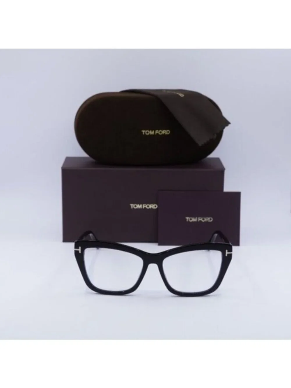 Tom Ford FT5826-B 001 Cat Eye Eyeglasses 55mm - Black